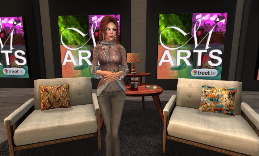 Gwen Carillon in the new Metaverse Arts Studio
