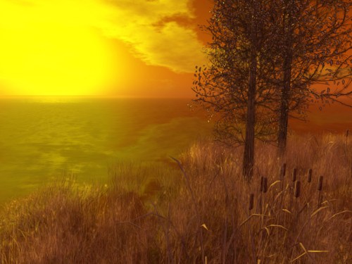 Sunset on Gilmour, photograph by Honour Macmillan