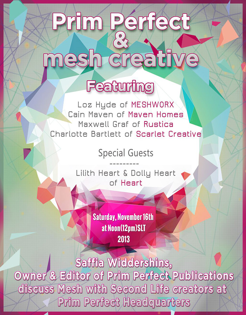 Prim Perfect and Mesh Creative Talk