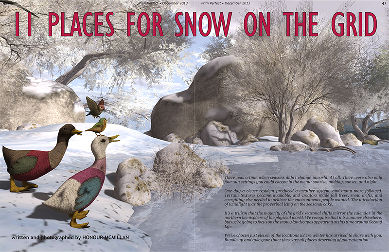 Prim Perfect Issue No.50 - December 2013: Honour McMillan finds 11 Places for Snow