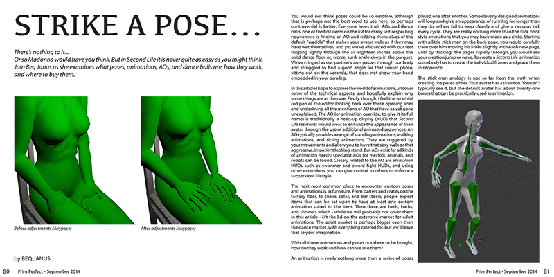 Prim Perfect Issue 52: September 2014: our new animation series