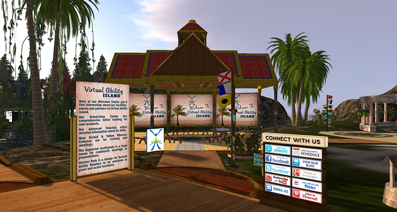 Virtual Ability Welcome Area, photographed by Wildstar Beaumont