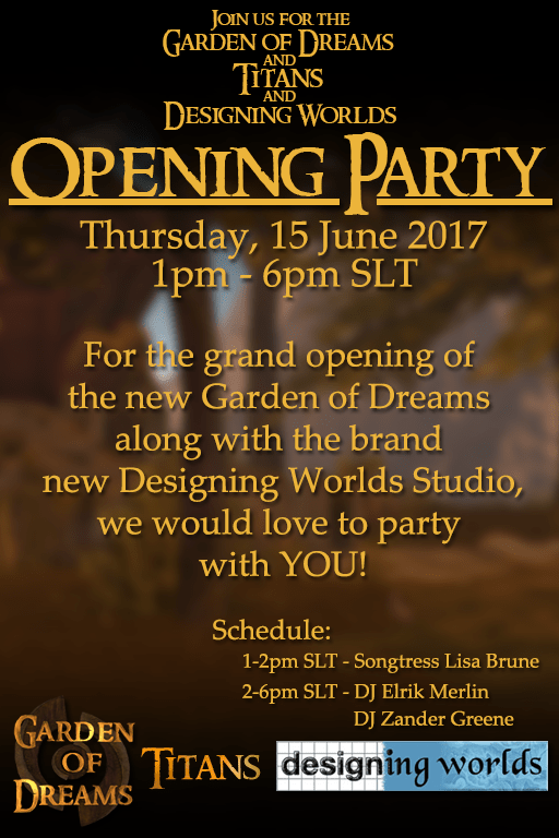 Garden of Dreams Opening Party Invitation
