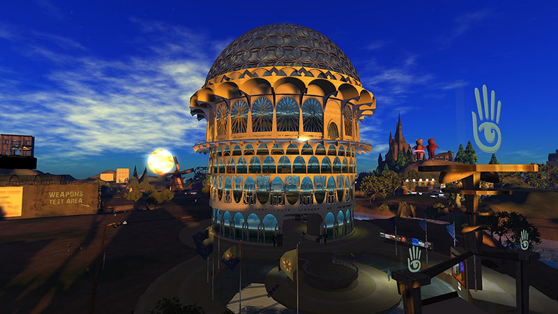 Ivory Tower of Prims, photographed by Wildstar Beaumont, built by Lumiere Noir, sadly no longer with us