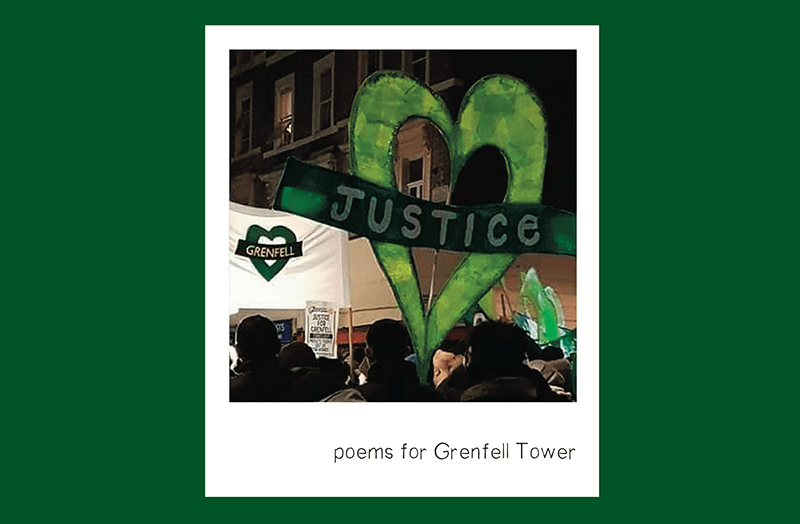 Image taken from the cover of the book, featuring a photograph of the monthly Grenfell silent walk, taken by Emily Clack Moulden of White City
