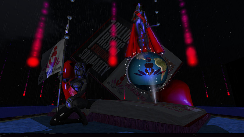Daark Gothly at One Billion Rising, photograph by Avariel Falcon