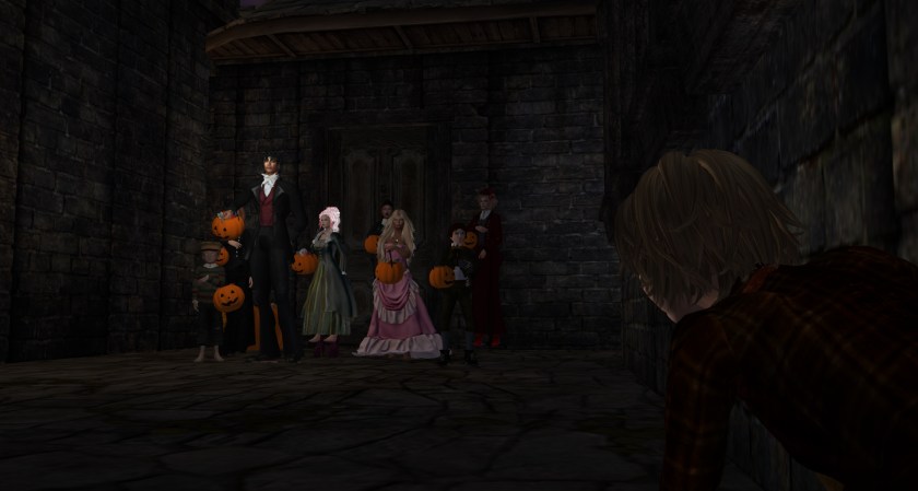 Tak spies on the Trick or Treaters, photographed by Wildstar Beaumont