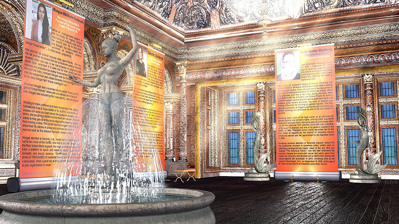 Hall for Heroes, One Billion Rising in Second Life 2021, photographed by Wildstar Beaumont