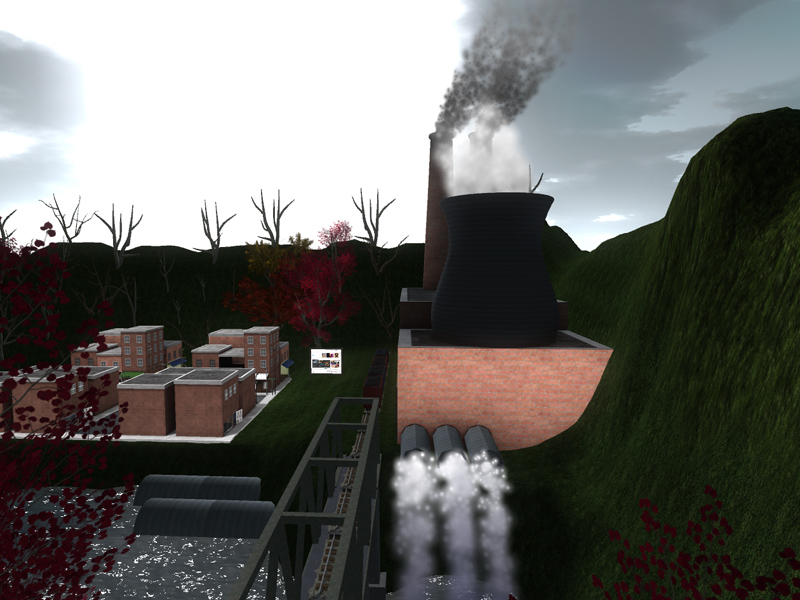 The town of Maytown – and the polluting power station beyond