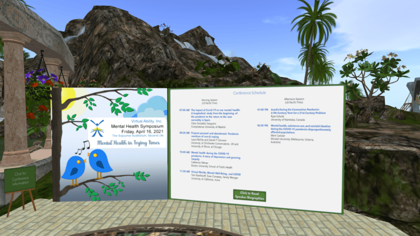 Posters at Virtual Ability’s Sojourner Auditorium